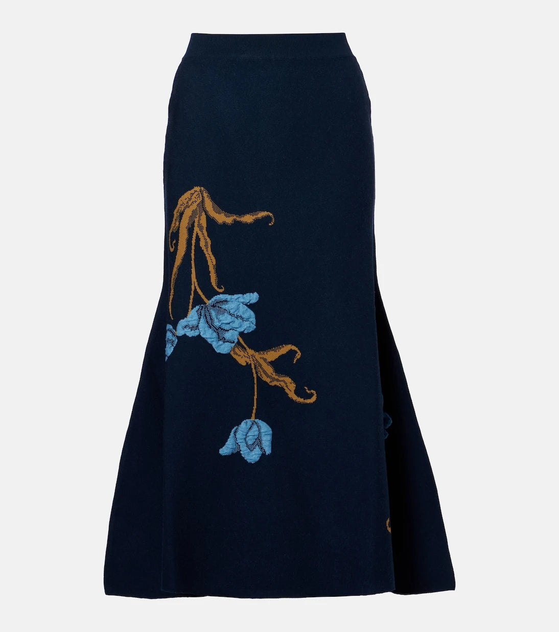 Erdem - Floral jacquard midi skirt