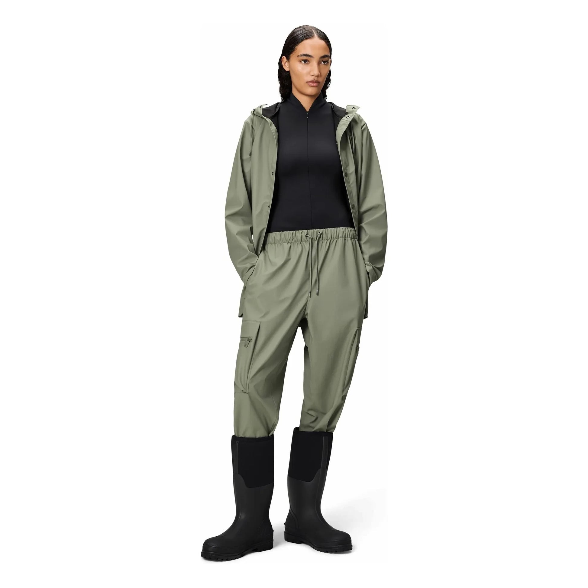 Rains - Waterproof Cargo Pants Regular W3 | Light khaki