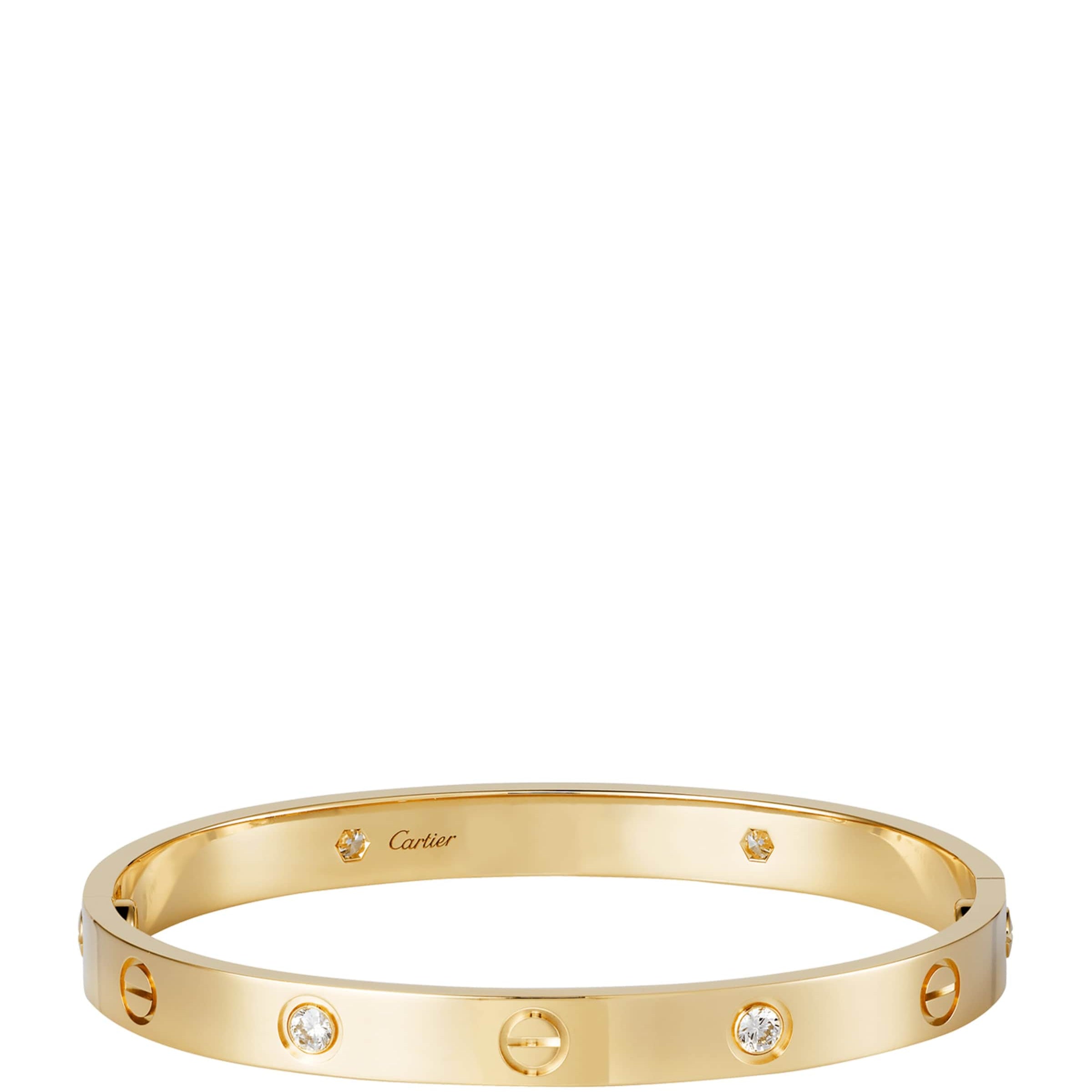 LOVE Classic Yellow Gold 4-Diamond Bracelet