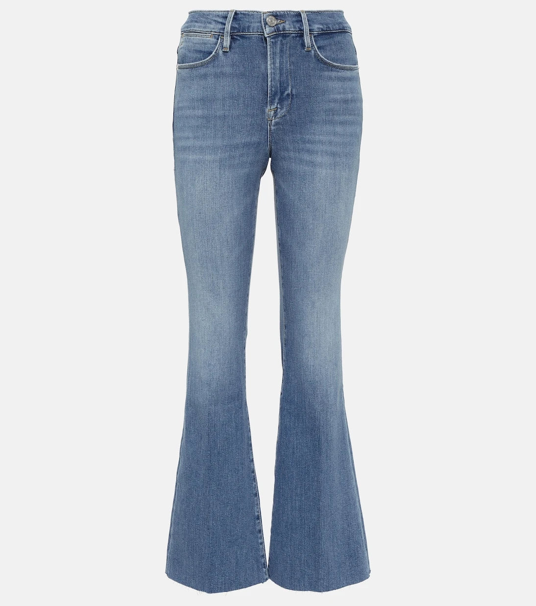 Frame - Le Easy Flare Raw Fray flared jeans