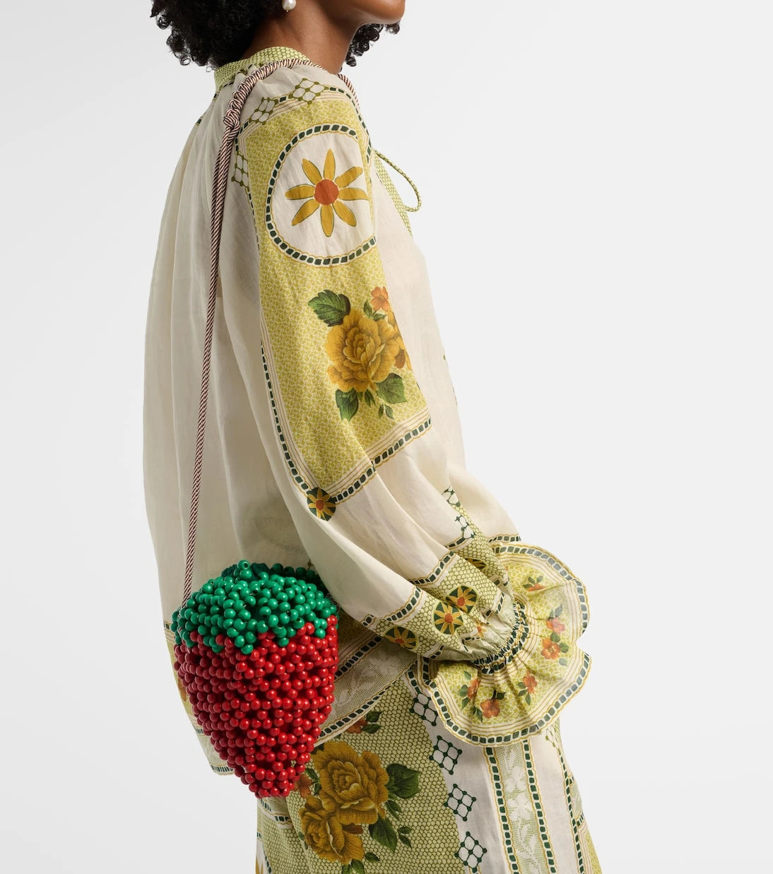 Alémais - Strawberry Mini beaded crossbody bag