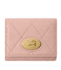 Pink Leather Quilted Wallet
