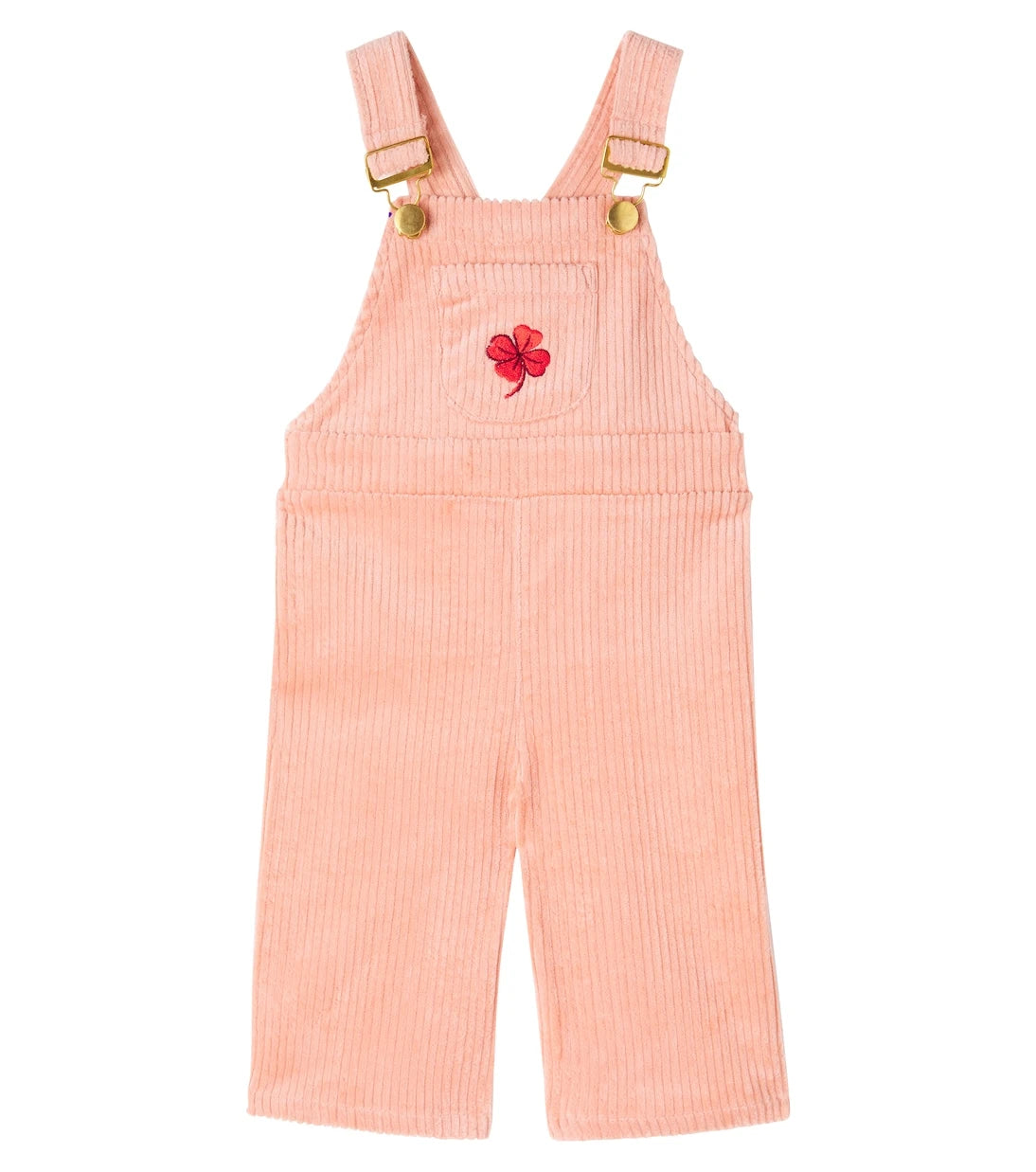 Mini Rodini - Baby embroidered cotton corduroy overalls