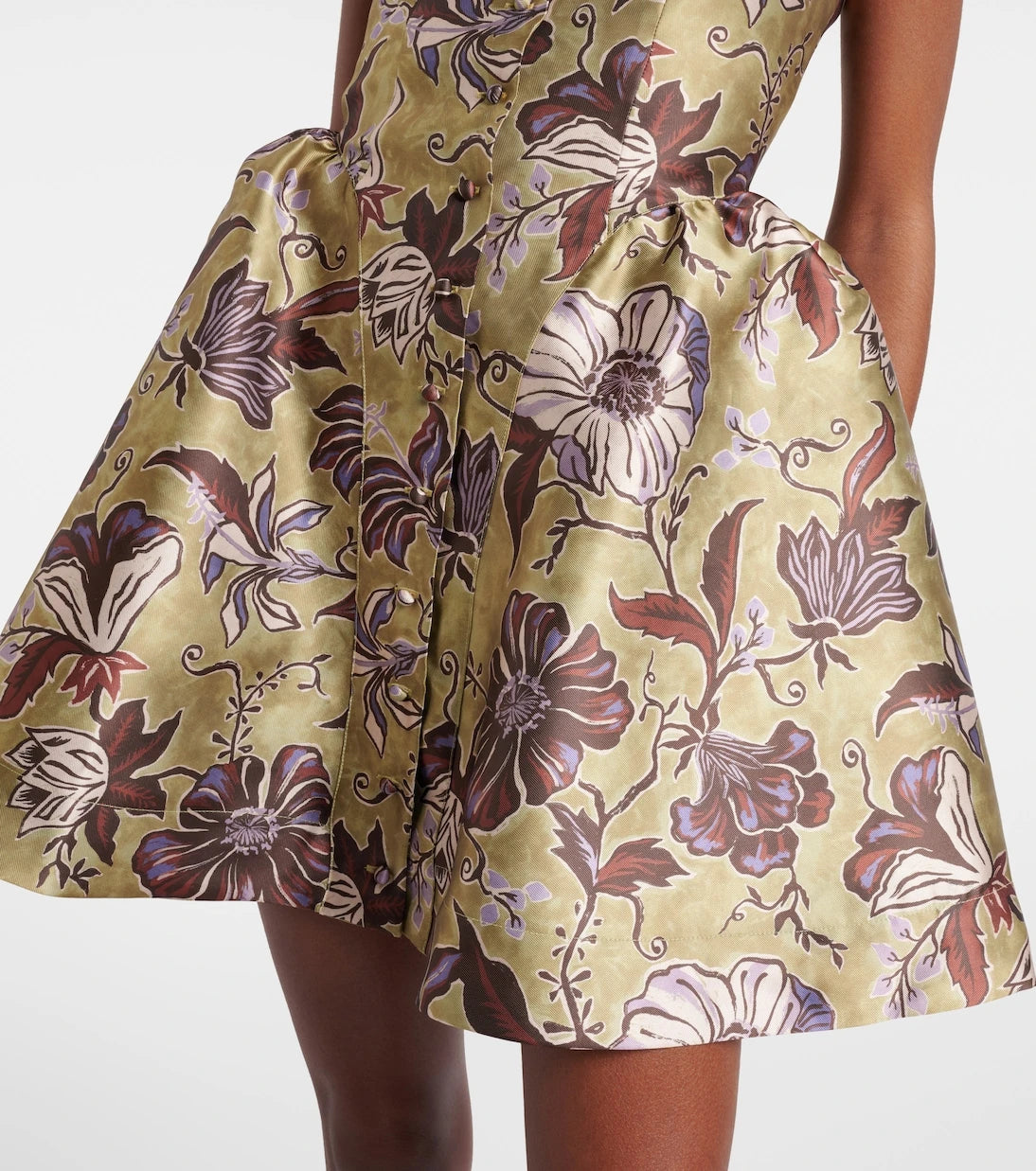 Alémais - Citron Flounce floral minidress