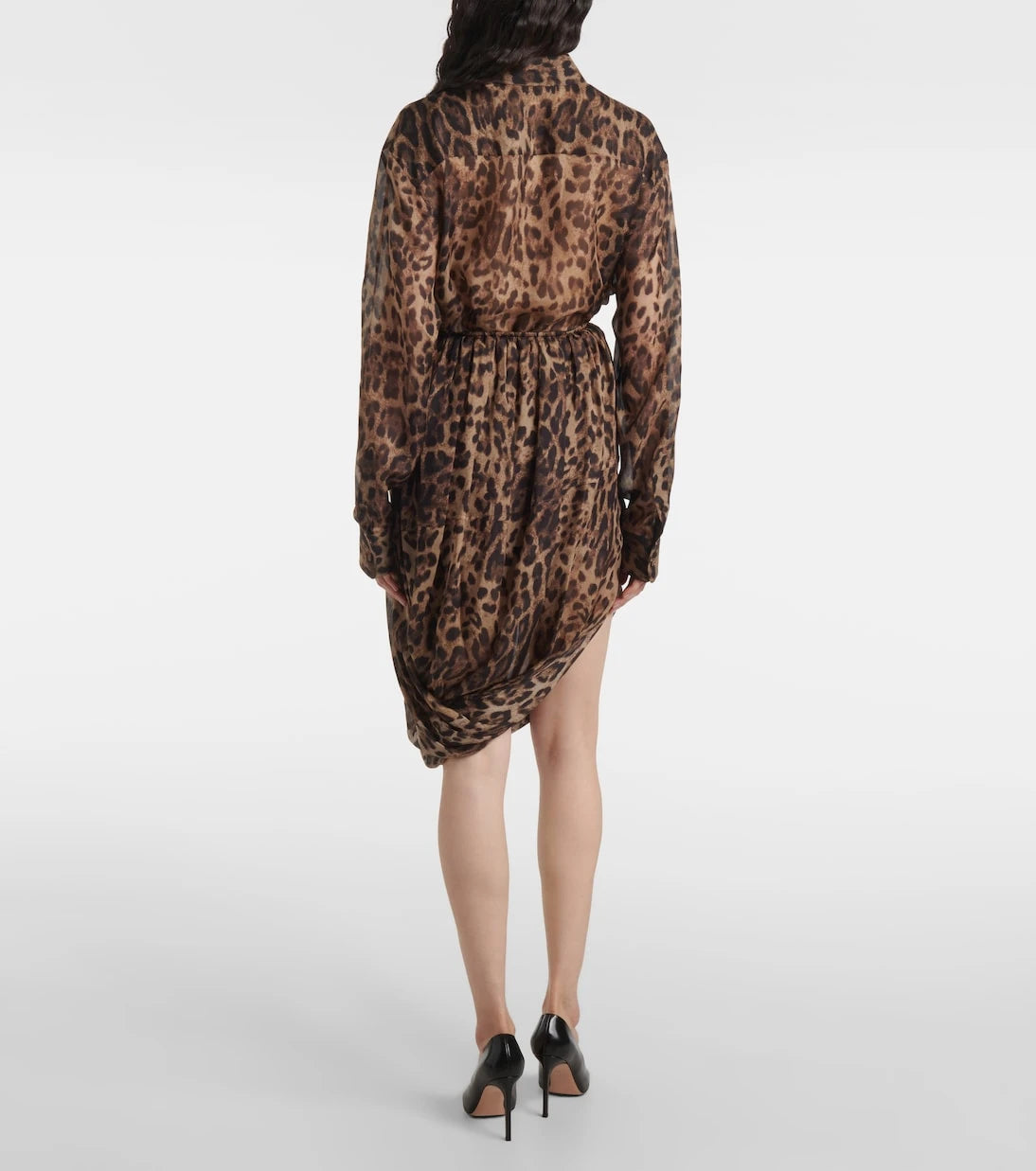 Jacques Wei - Leopard-print chiffon midi skirt