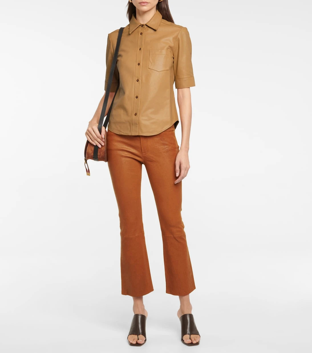 Frame - Le Crop Mini Boot leather jeans