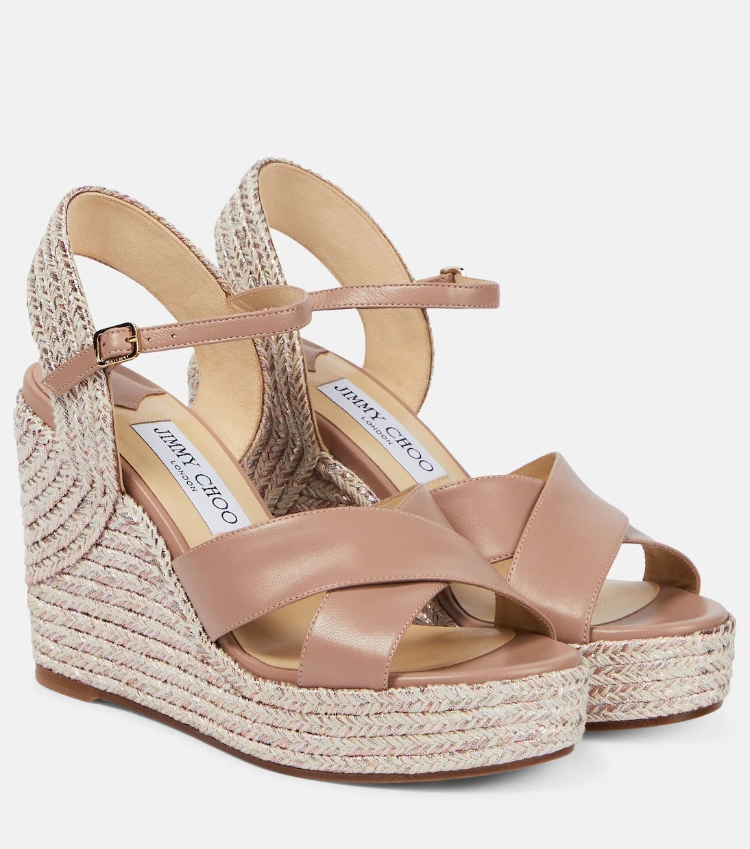 Jimmy Choo - Dellena 100 leather wedge sandals