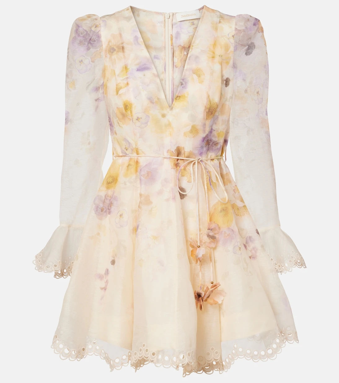Zimmermann - Memento linen and silk minidress