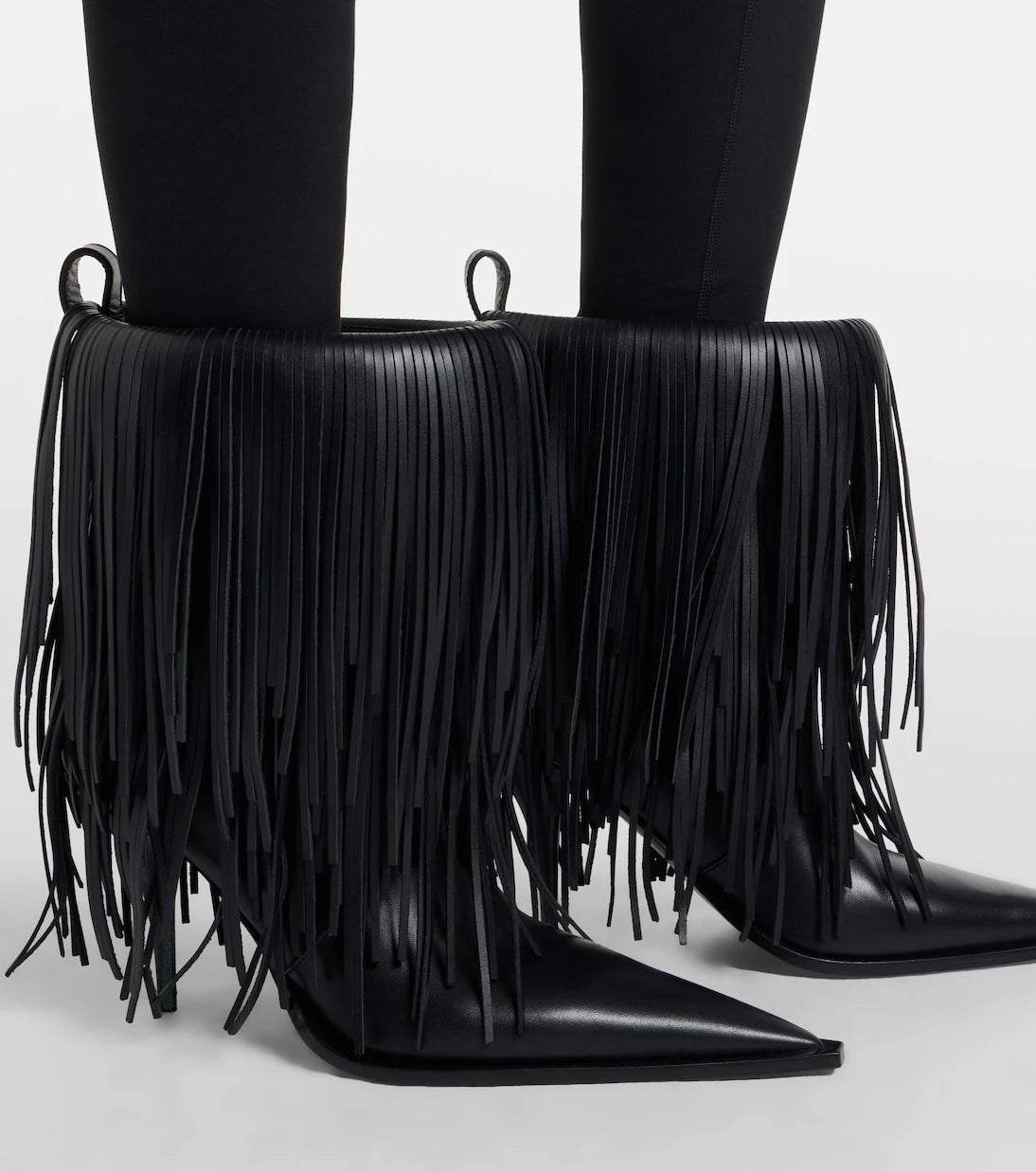 Balenciaga - Avenue Fringe leather ankle boots