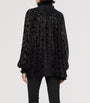 Black Velvet Devoré Baroque Blouse
