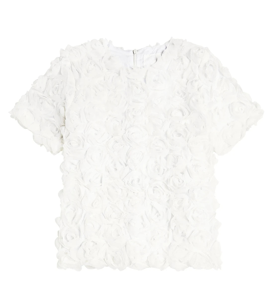 Caroline Bosmans - Floral-appliqué tulle top
