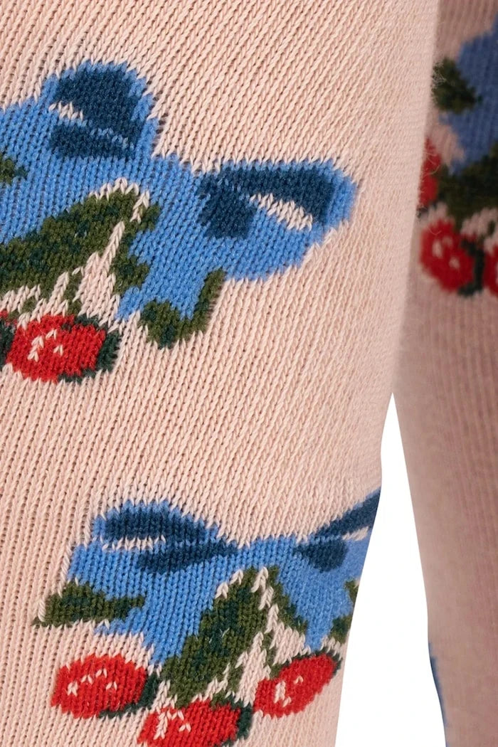 Детски чорапогащи Konges Sløjd 2 PACK FLOWER AND CHERRY JACQUARD TIGHTS (2 броя)