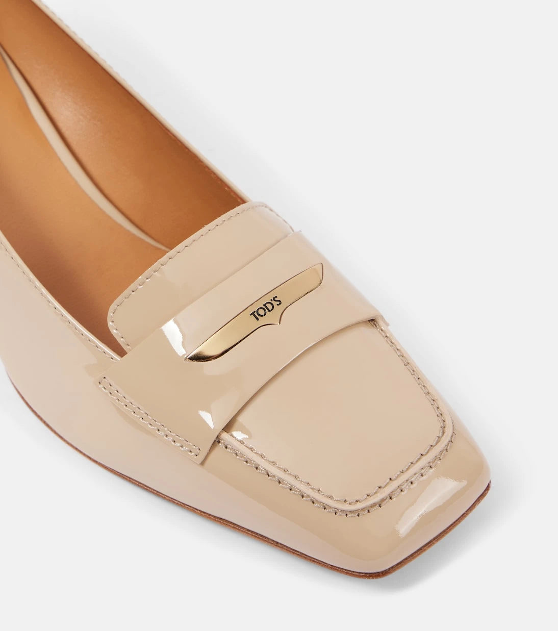 Tod's - 50 patent leather loafer pumps
