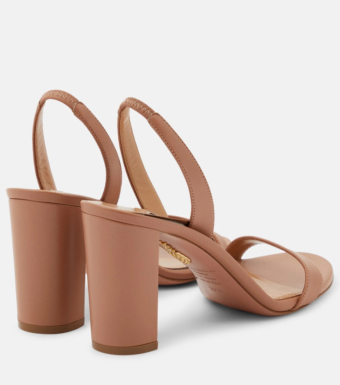 Aquazzura - So Nude leather slingback sandals