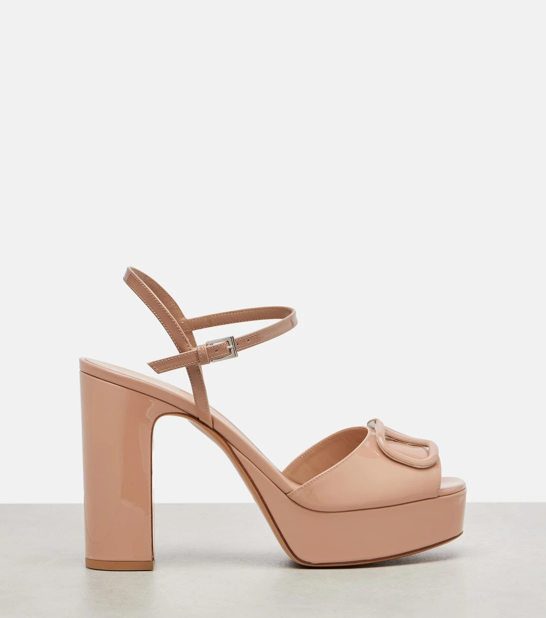 Valentino Garavani - VLogo 115 patent leather platform sandals