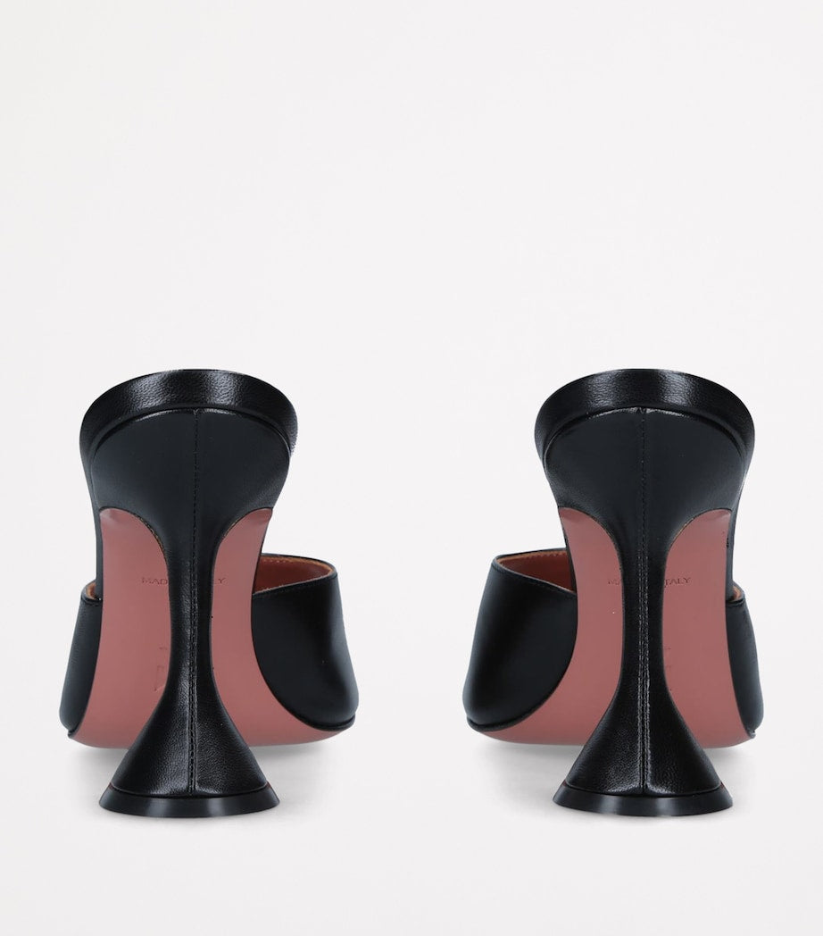 Black Leather Lupita Mules 95