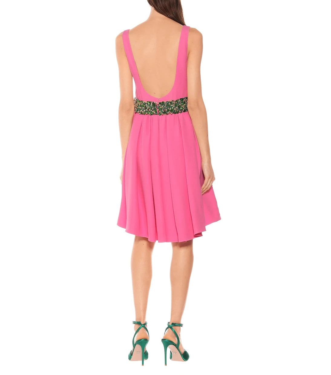 Prada - Embellished crêpe minidress