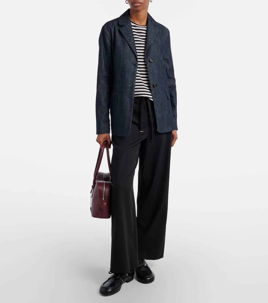 'S Max Mara - Argenta virgin wool crêpe wide-leg pants