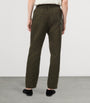 Cotton-Silk Stripe Tailored Trousers