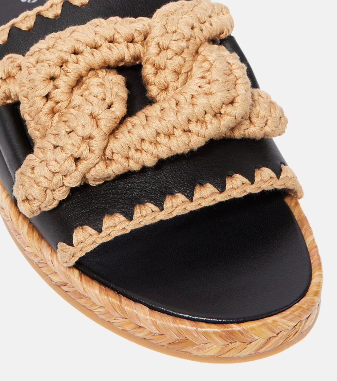 Tod's - Kate leather and jute slides