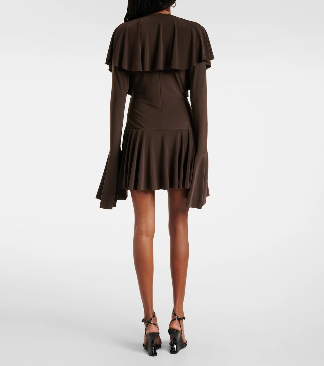 Norma Kamali - Ruffled jersey minidress