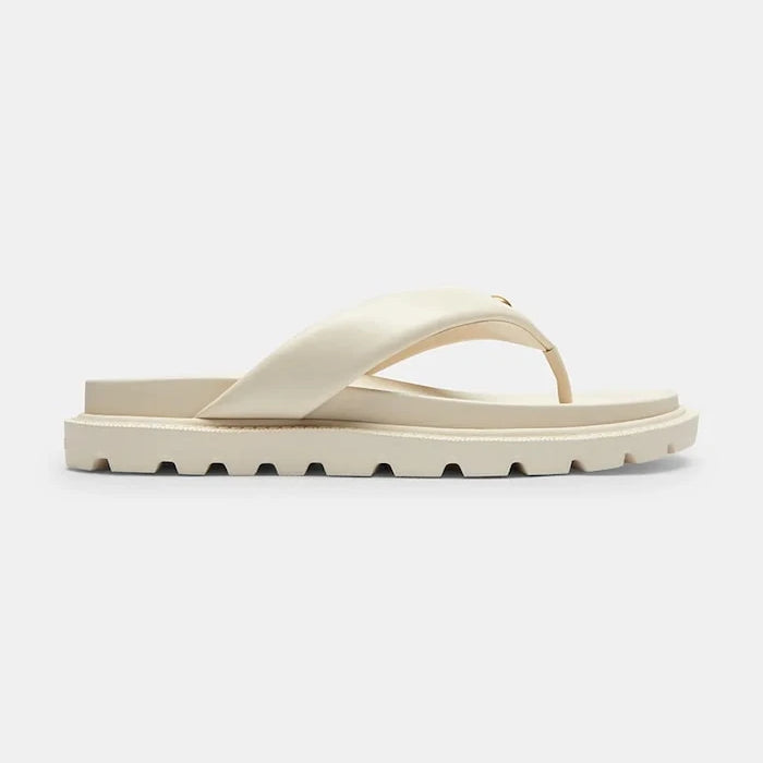 Coach джапанки дамски от кожа Brynn Leather Thong Sandal