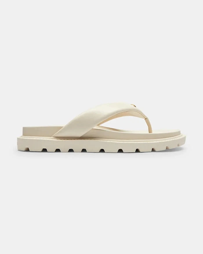 Coach джапанки дамски от кожа Brynn Leather Thong Sandal