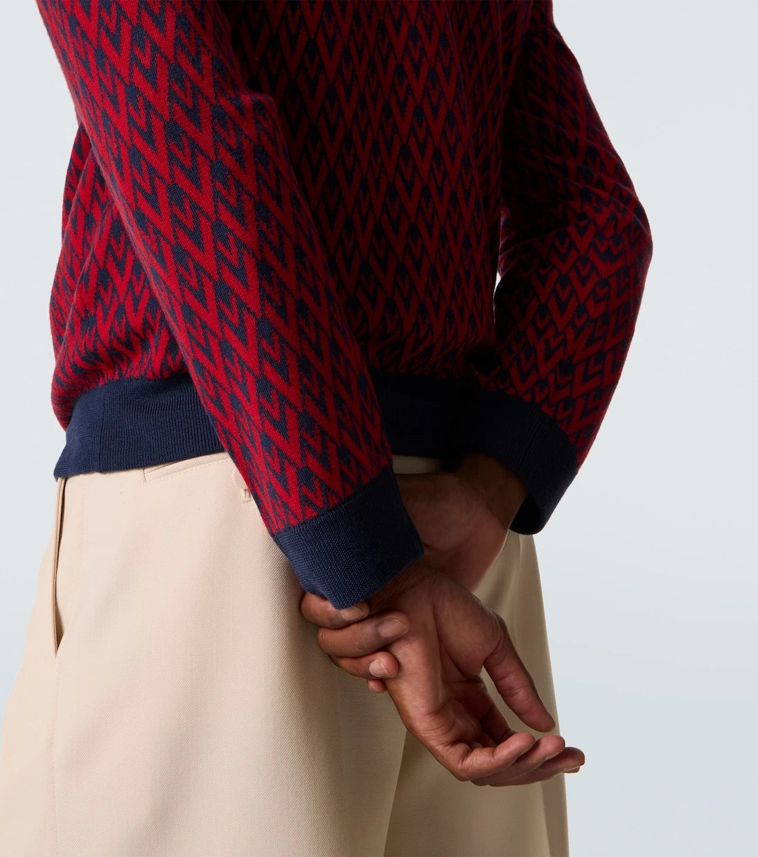 Valentino - Toute La V virgin wool jacquard sweater