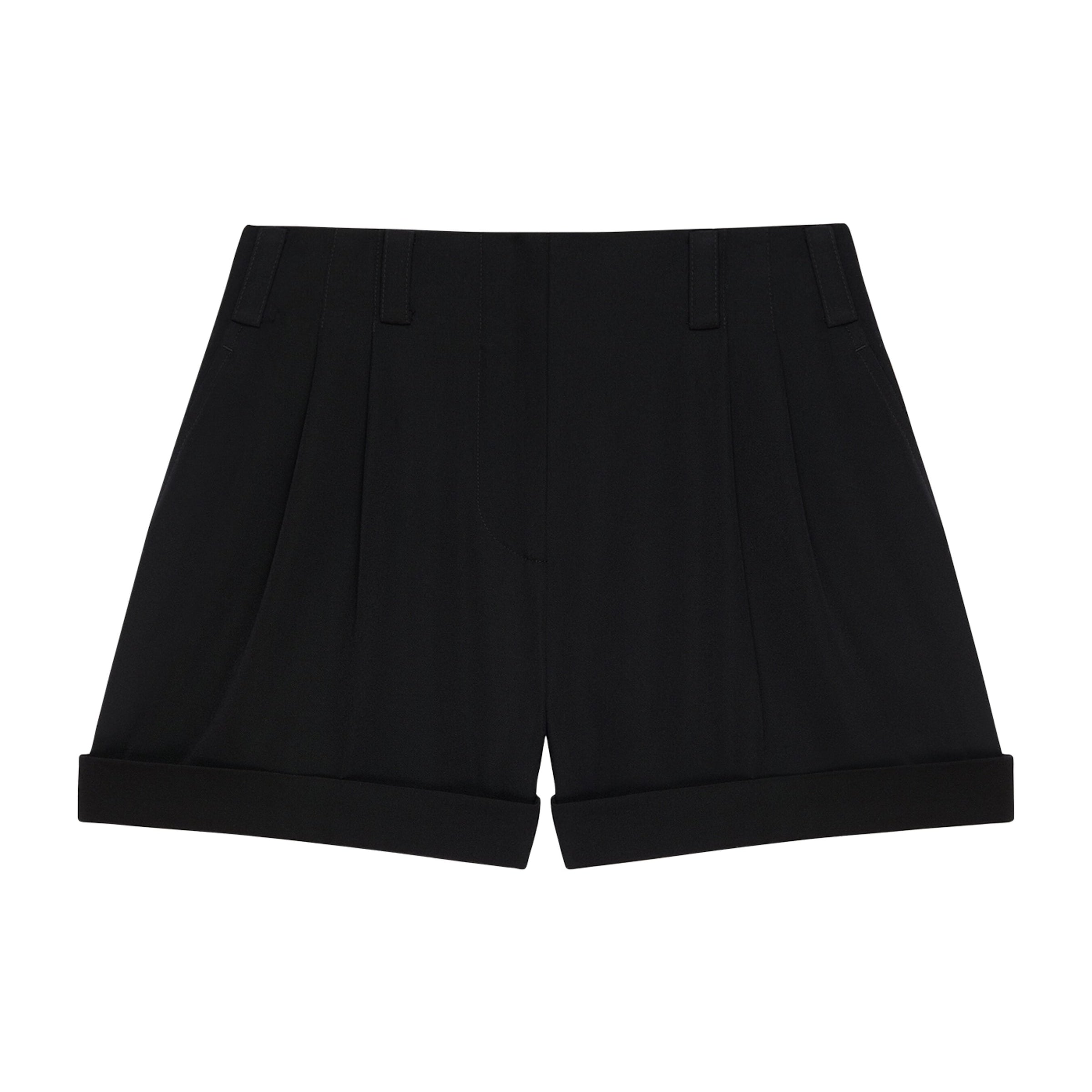 Givenchy Black Wool Elasticated-Waist Shorts