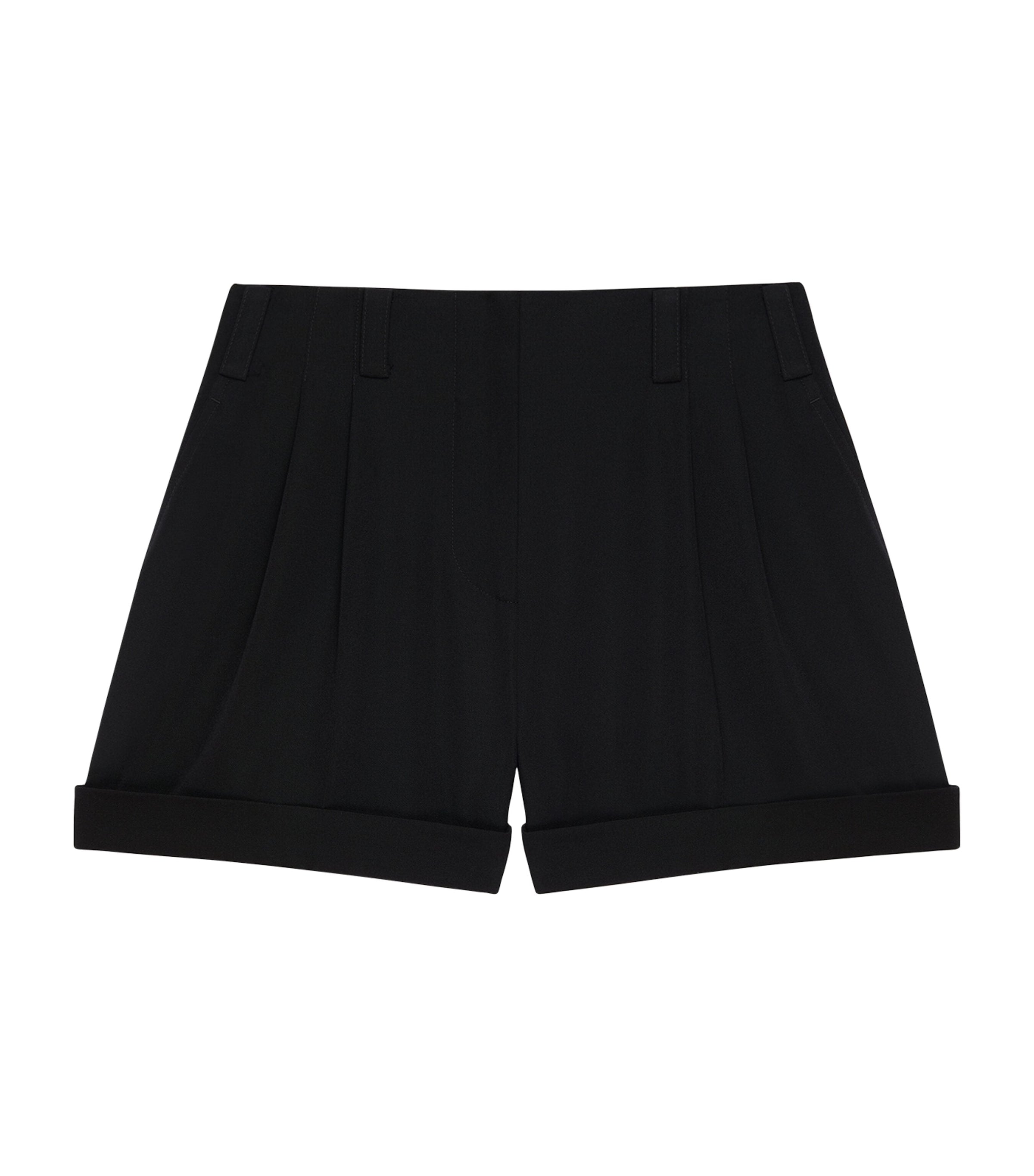 Givenchy Black Wool Elasticated-Waist Shorts