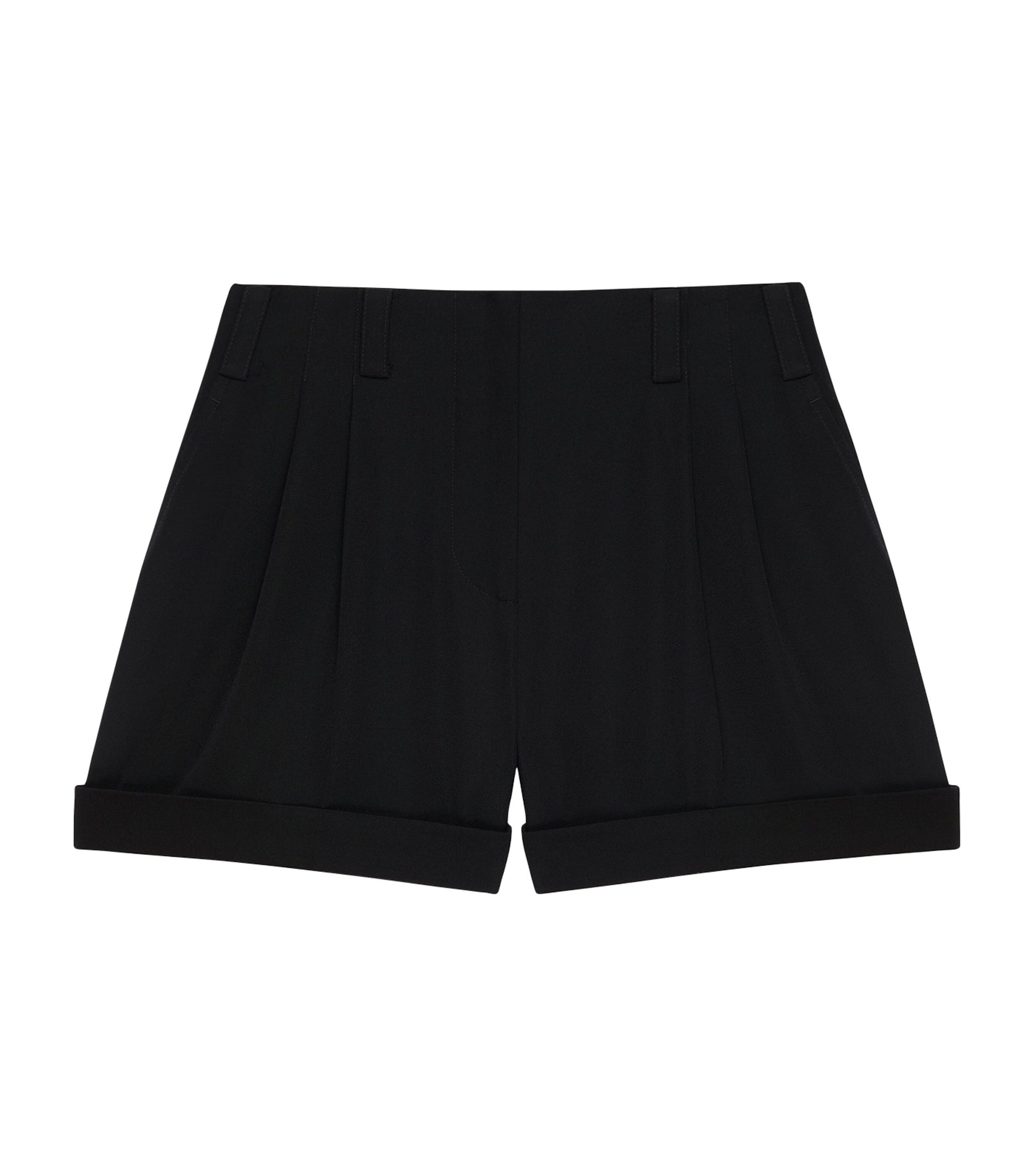 Givenchy Black Wool Elasticated-Waist Shorts