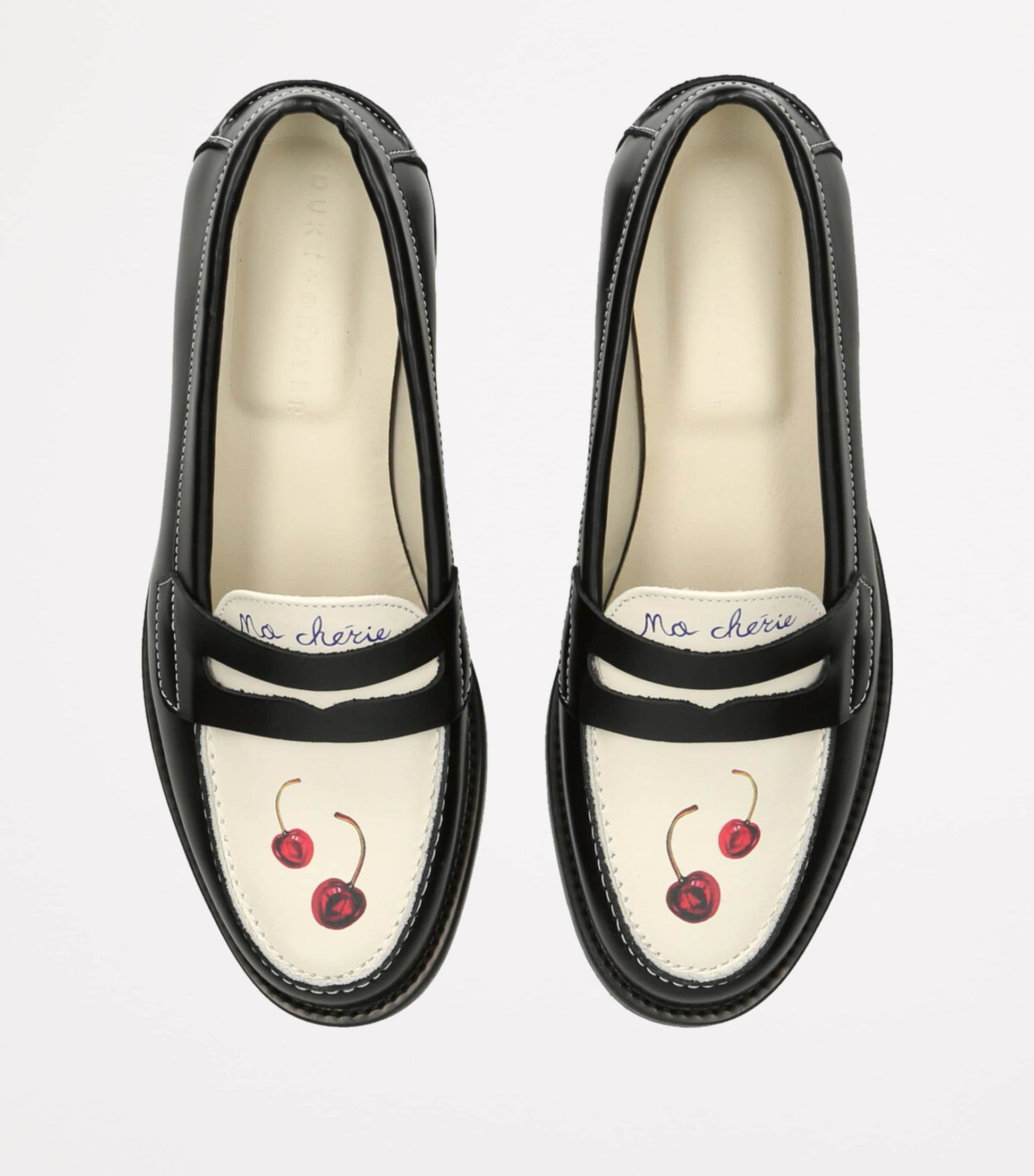DUKE & DEXTER Multi Leather Cherry Wilde Penny Loafers
