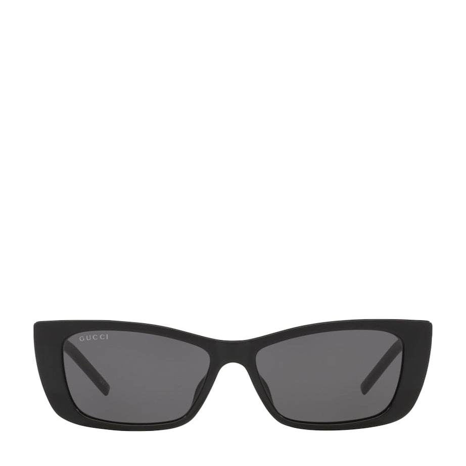 Black Slim Cat-Eye Sunglasses