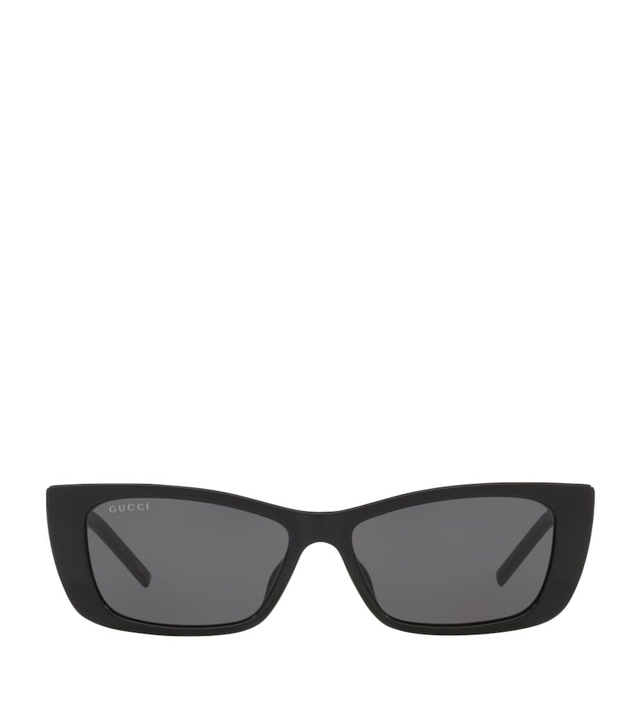 Black Slim Cat-Eye Sunglasses