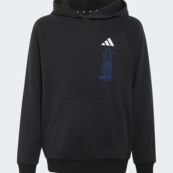 adidas çocuklar için kapüşonlu pamuklu MINECRAFT sweatshirt