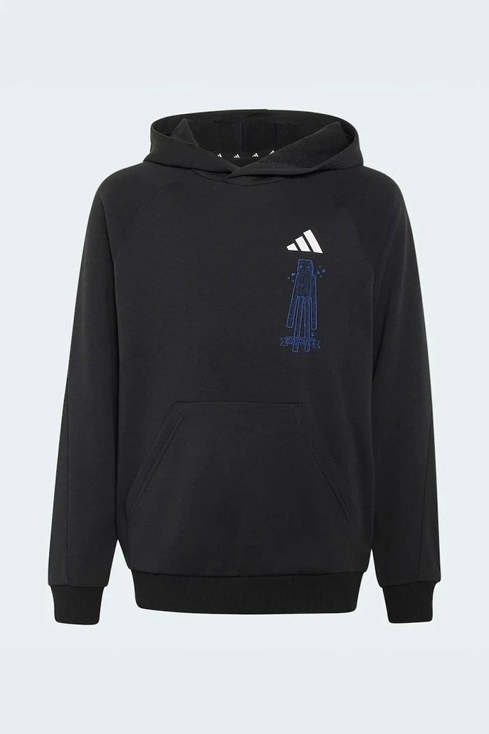 adidas çocuklar için kapüşonlu pamuklu MINECRAFT sweatshirt