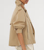 Gabardine Cropped Trench Jacket HONEY