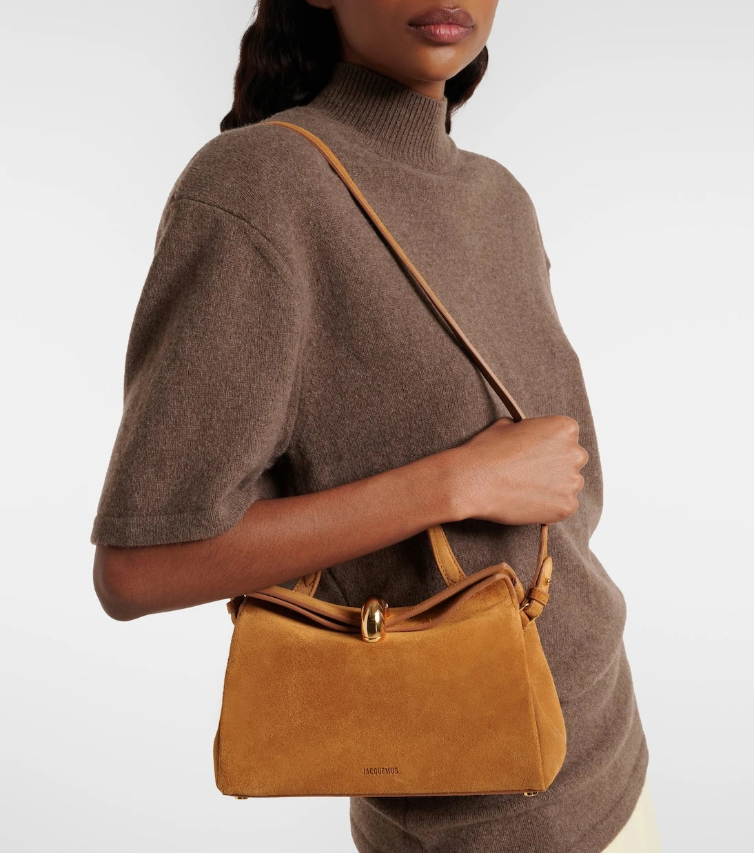 Jacquemus - Valerie Small suede top-handle bag