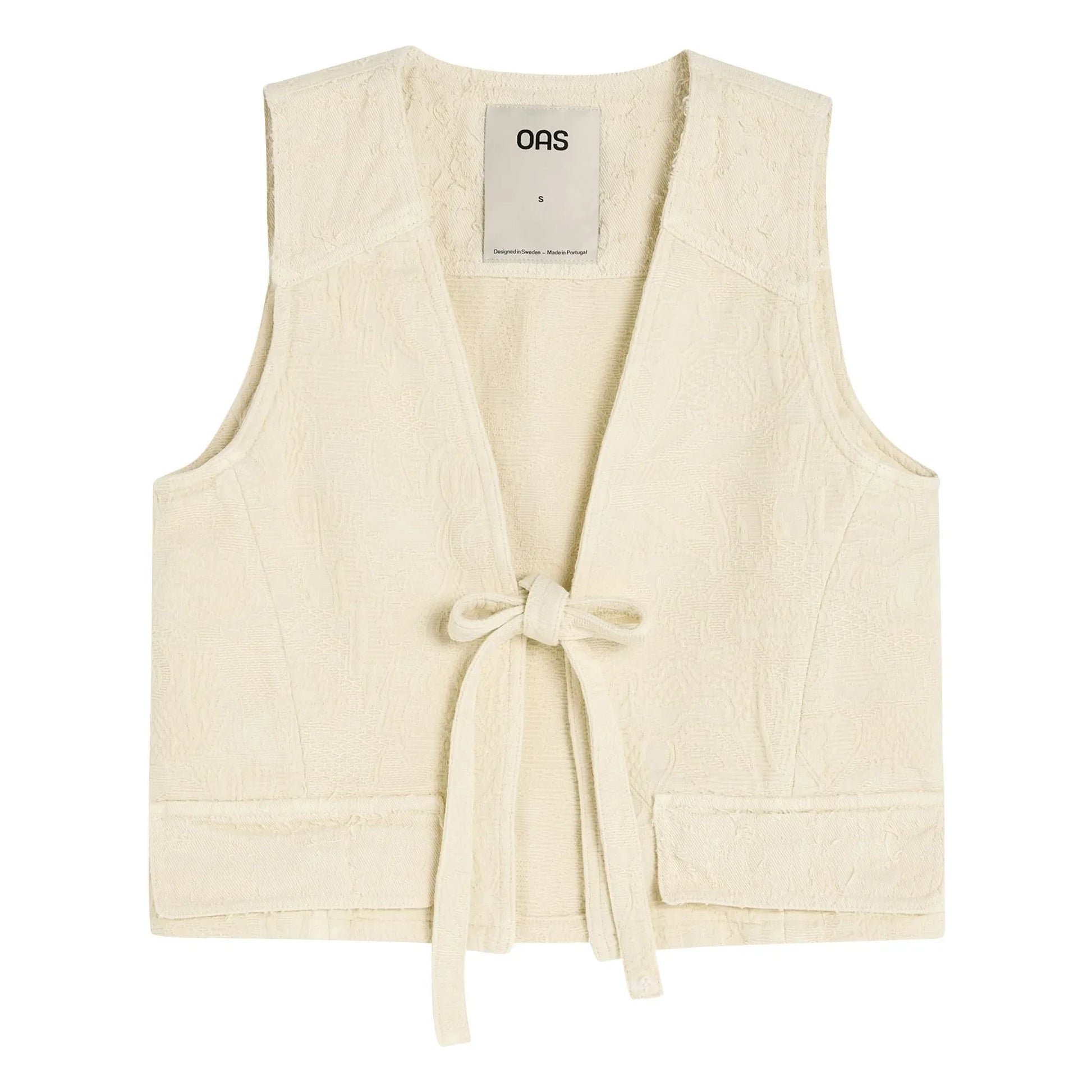 OAS - Lia Embroidered Sleeveless Vest | Ecru