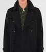 Burberry Black Cotton Kensington Short Trench Coat