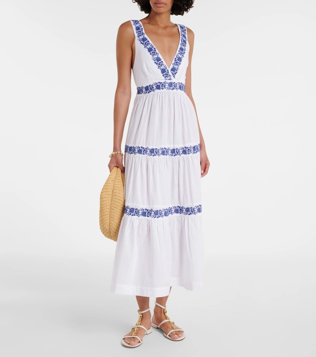 Heidi Klein - Cannes embroidered cotton maxi dress