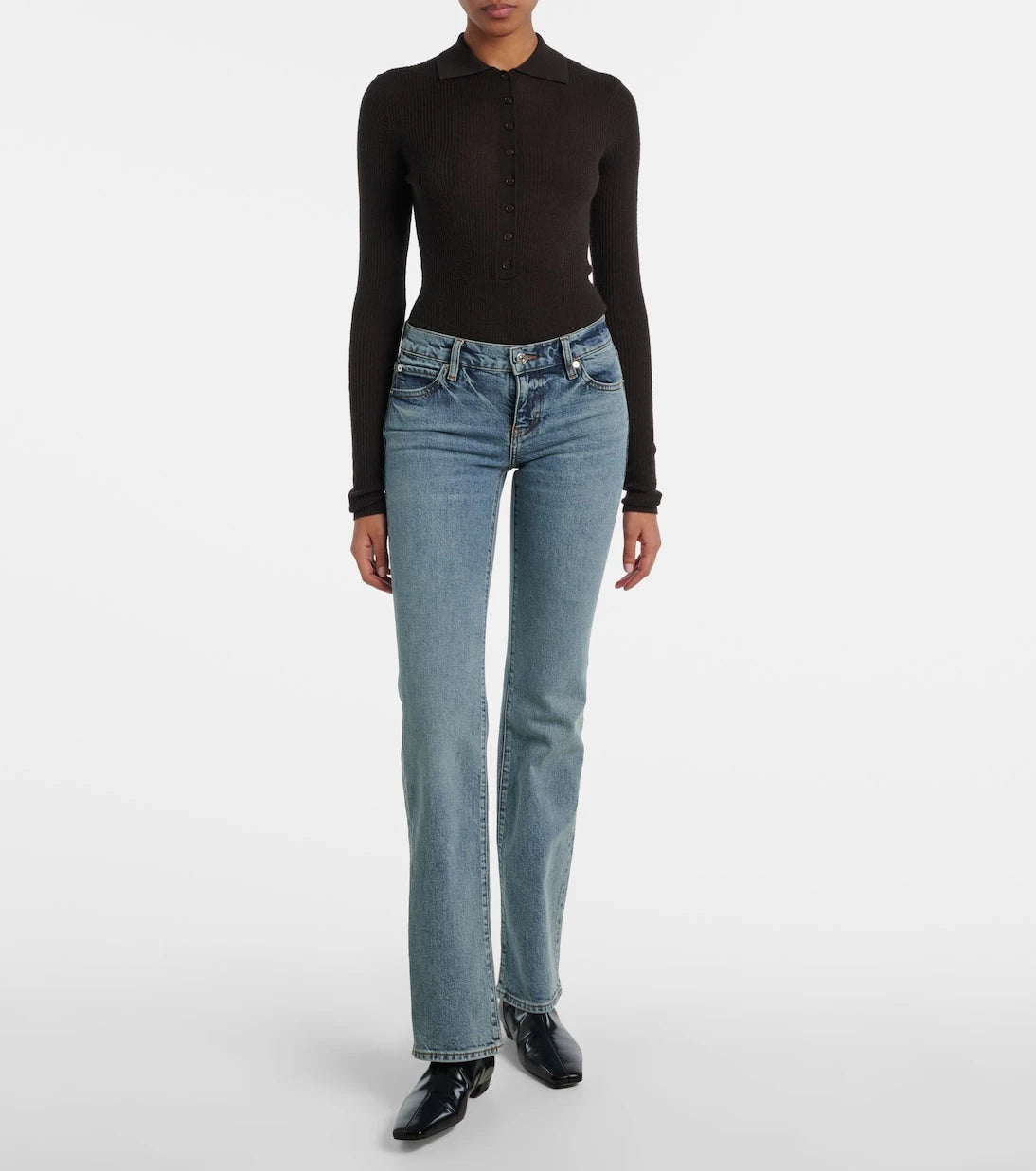 Frame - Le Pixie low-rise flared jeans