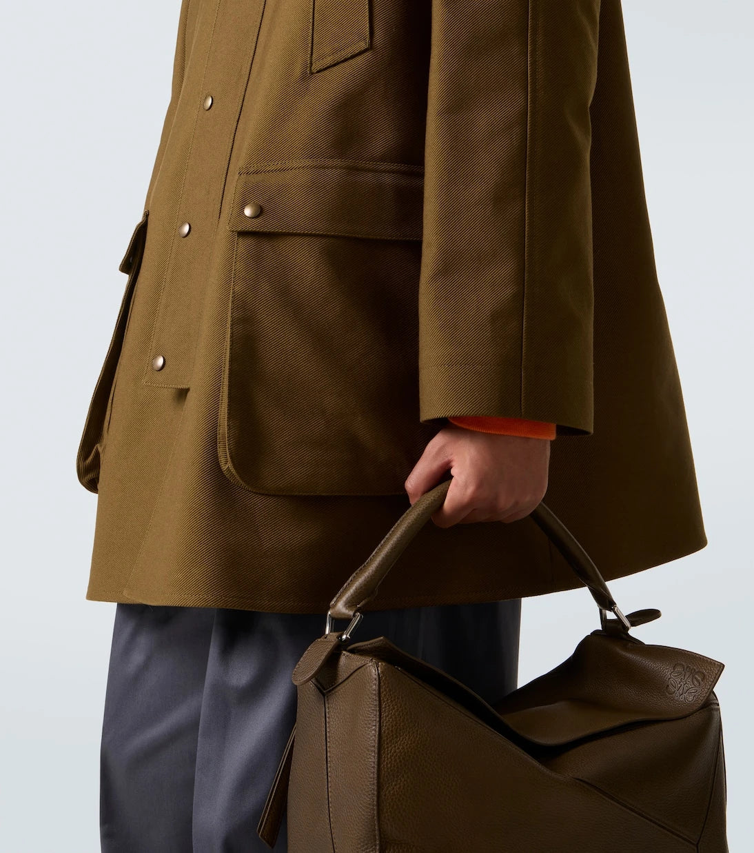 Loewe - Corduroy-trimmed cotton drill coat