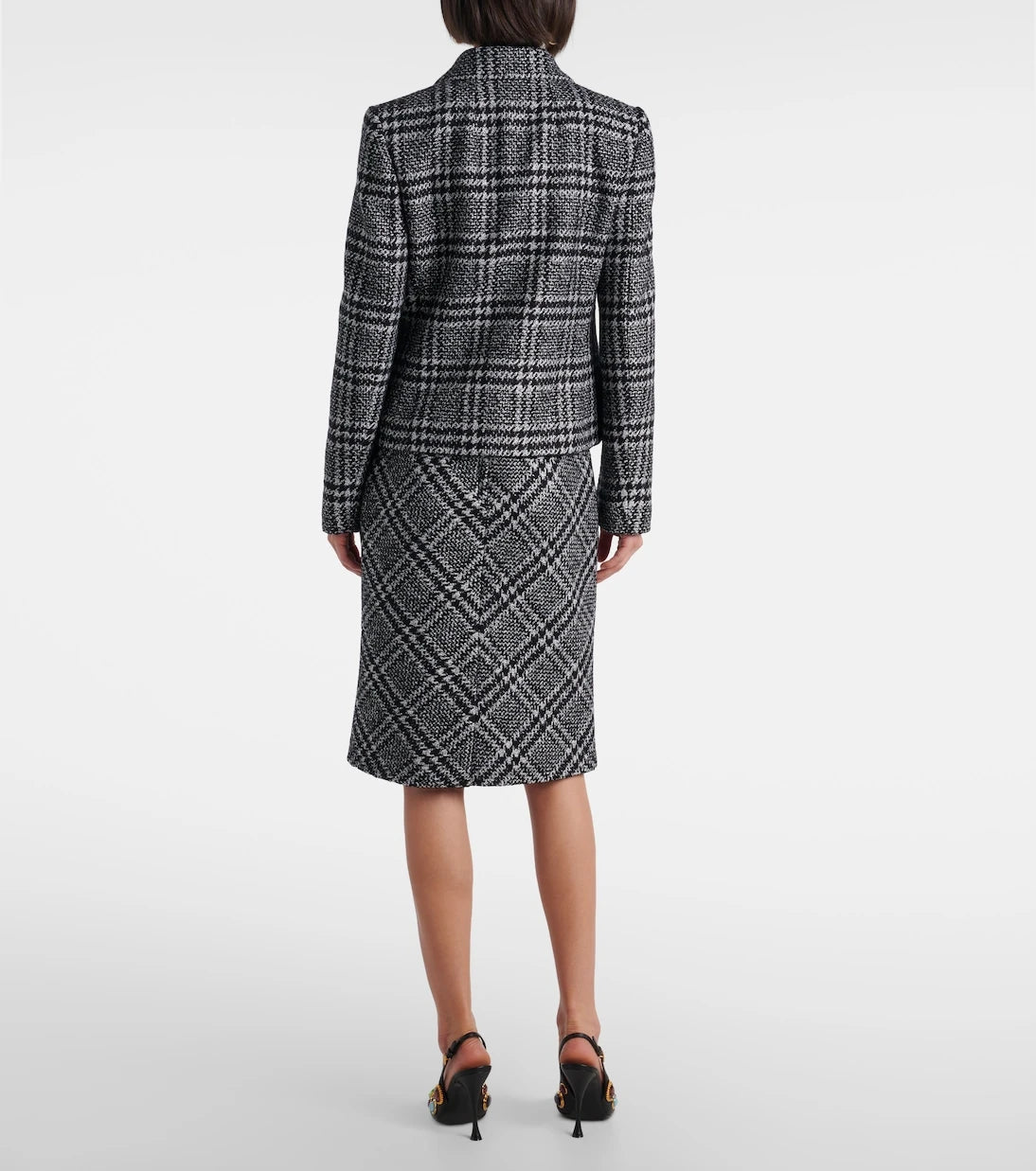 Dolce&Gabbana - Checked wool, silk, and llama-blend jacket