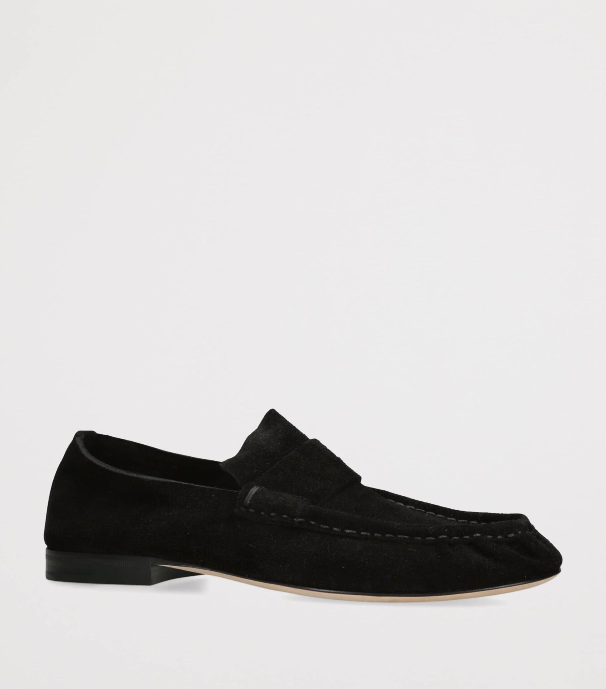Black Soft Suede Loafers