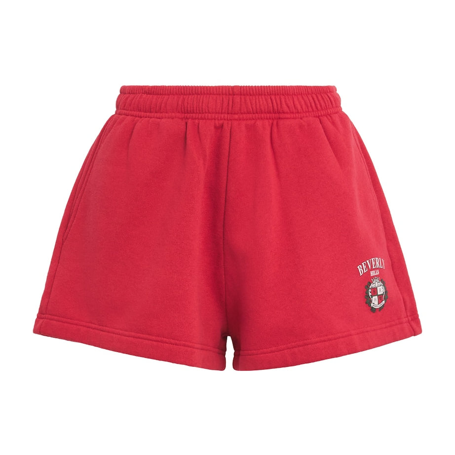 Red Beverly Hills Crest Sweatshorts