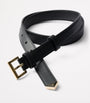 Prada Black Leather Triangle Belt