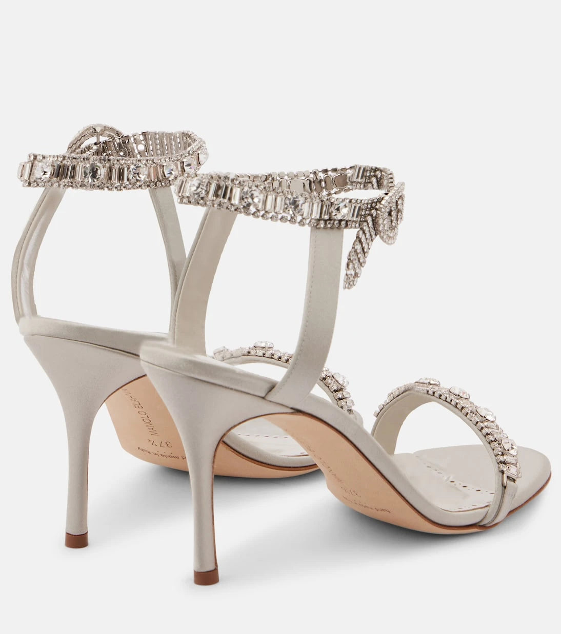 Manolo Blahnik - Asa 90 embellished satin sandals