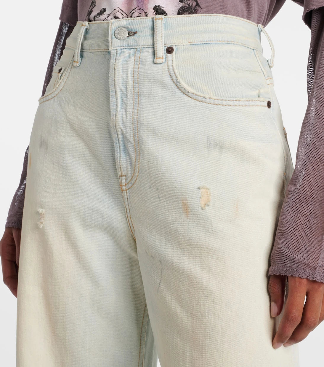 Acne Studios - Shorebreak cut-out straight jeans