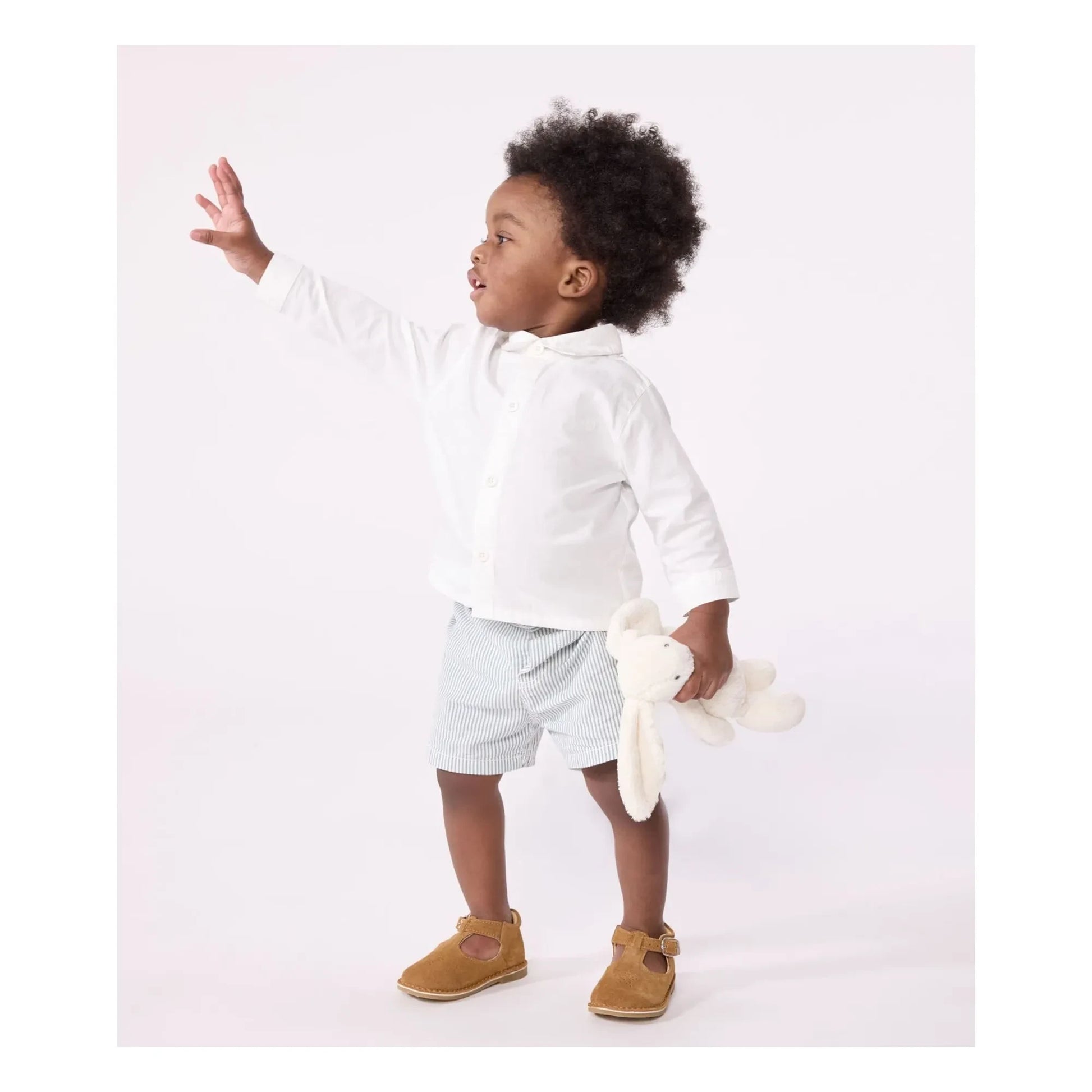 Petit Bateau - Bapteme Organic Cotton Shirt | White